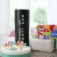 thumbnail image 2 of 21st Birthday Gifts For Her 21st Birthday Decorations For Her 20 OZ Black Skinny Wine Tumbler Turn 21 Travel Cup With Lid Straw Happy 21 Year Old Bday Presents For 2001 Born Women Girls Female, 2 of 5