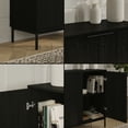 thumbnail image 6 of Nexera Slim 2-Door Storage Cabinet, Black, 6 of 9