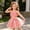G-Pink, variant on Ulitacool 6-7 Years Outfits For Girls Sleeveless Summer Spaghetti Strap Tutu Dress Party Performance Wedding Gown Simple Clothing Pink