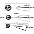 thumbnail image 3 of Cookie Scoop Set 3 PCS, with Trigger Large-Medium-Small Size for Kitchen Family Ice Cream Cookie Cupcake Muffin Meatbal Multipurpose tainless Steel Ice Cream Scooper, 3 of 7