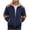 Navy, variant on Fleece Lined Jacket Men Stand Collar Full Zip Fleece Lined Warm Comfortable Outerwear Casual Loose Fit for Cold Weather Driving and City Travel
