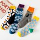 thumbnail image 4 of Calcetines estilo Europa y Estados Unidos personalidad creativa pintura al óleo calcetines medias otoño e invierno calcetines altos de algodón, 4 of 5