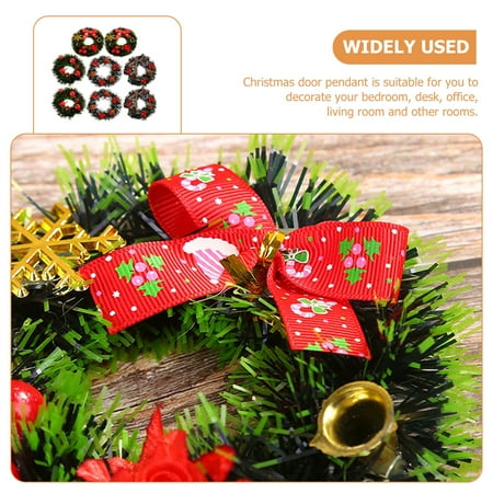 

8Pcs Wall Wreath Pendant Decorative Wreath Christmas Wreath Ornament Xmas Door Decor