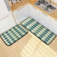 thumbnail image 7 of Coolnut St Patricks Day Plaid Kitchen Rugs Mats 2 Piece Set, Non Slip Rubber Runner Rug Kitchen Sink Floor Mat for Kitchen Laundry Room Hallway Office Home Decor, 7 of 7