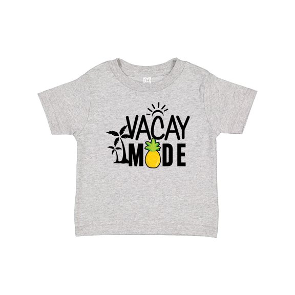 Inktastic Vacay Mode with Palm Trees Sun and Pineapple Boys or Girls Baby T-Shirt