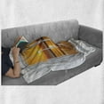 thumbnail image 5 of Ocean Soft Flannel Fleece Throw Blanket, Open Window a Sunset View Sky Tropics Nature Vacation Romantic Art Print, Cozy Plush for Indoor and Outdoor Use, 60" x 80", Apricot, by Ambesonne, 5 of 5