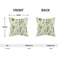thumbnail image 5 of Summer Pillow Covers 16x16 Inch Set of 2,Olive Green Wild Flower Plant Throw Pillows Case,Seasonal Floral Outdoor Decorative Square Linen Farmhouse Decor Cushion Covers for Home Sofa Bed Couch, 5 of 6