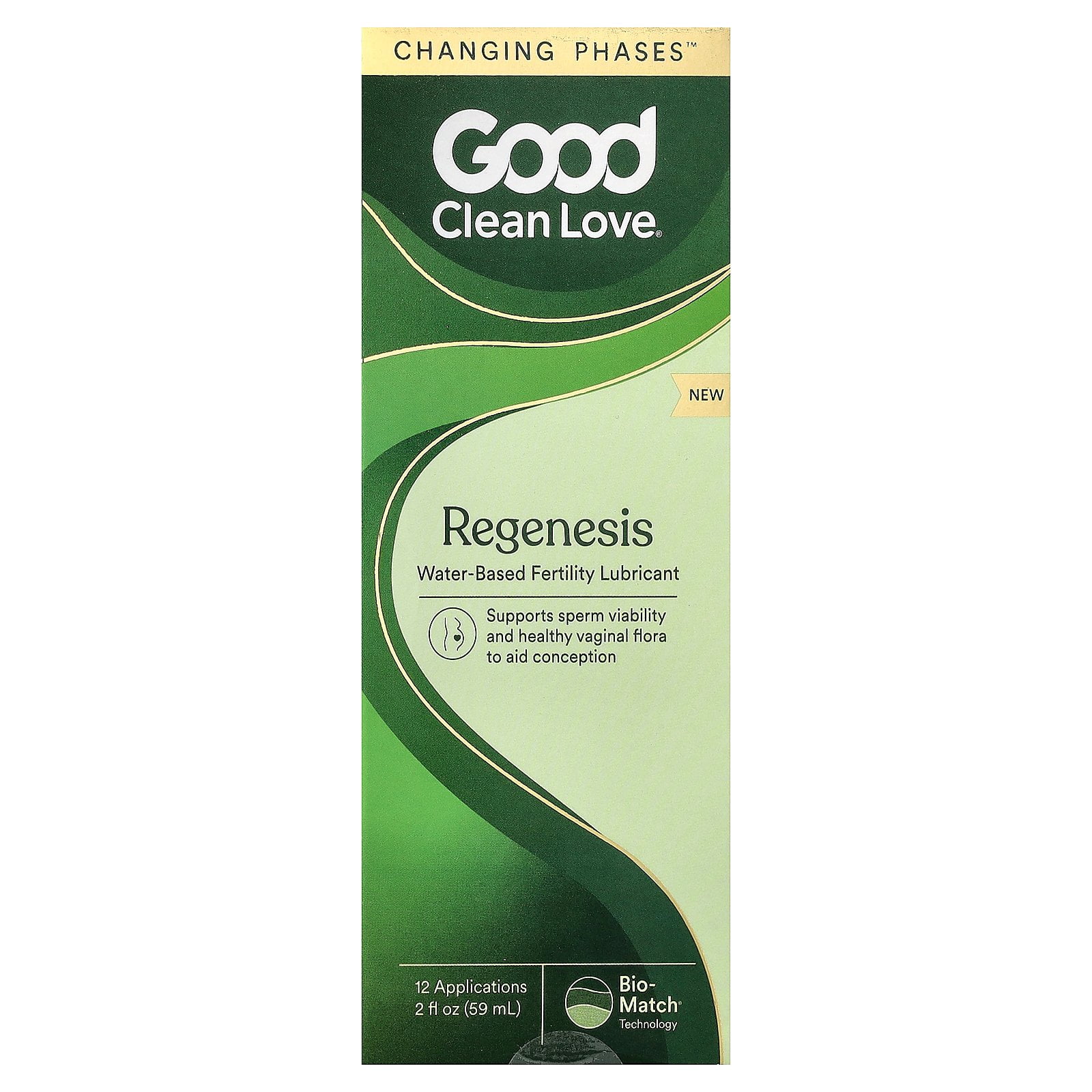 Good Clean Love: BioGenesis™ Fertility-Friendly Lubricant, Water-Based & Paraben-Free Lube, for Women & Couples Trying to Conceive, Safe for Sex Toys, 2 oz