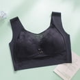 thumbnail image 2 of AJGRHE Women Everyday Wirefree Bra Seamless Lace Bandeau Bra for Support and Shaping Comfortable Fixed Cup Wireless Design XXL Black, 2 of 5