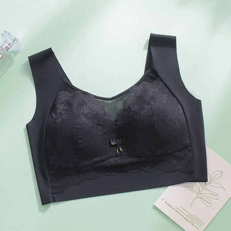 

Miayilima Bra For Women Gathered Beautiful Back Lace Wrapped Chest Vest Without Steel Ring Fixed Cup To Collect Auxiliary Breasts Seamless Chest Wrapped Bra