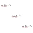 thumbnail image 2 of Gafas de sol Sonducket rectangulares de estilo punk metal con prevención de rayos UV sin marco para hombre elegante oro gris, 2 of 6
