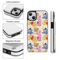 thumbnail image 3 of Funda tipo cartera de Mickey Mouse para iPhone 14 Plus con tarjetero, tapa trasera tipo libro de piel sintética con función atril, ranuras para tarjetas, cierre magnético doble, antigolpes., 3 of 6