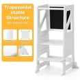 thumbnail image 7 of Toddler Kitchen Step Stool, Learning Standing Tower with Blackboard Adjustable Wooden Kitchen Stool Helper for Kids, 1-5 Year Old Boy Girl Gifts, 7 of 7
