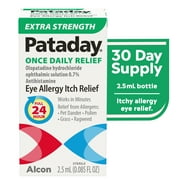 Pataday Once Daily Extra Strength Eye Itch Allergy Relief Eye Drop for Adults & Children 2+, 2.5 ml