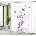 thumbnail image 5 of Ambesonne Spring Shower Curtain, Violet Tree Blossoms Image, 69"Wx75"L, Plum White, 5 of 5