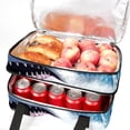 thumbnail image 5 of Shark Double Layered Insulated Refrigerated Lunch Bag with Large Capacity - Hand Carry Meal Bag - 7.1x11.4x16.1 Inches, 5 of 6