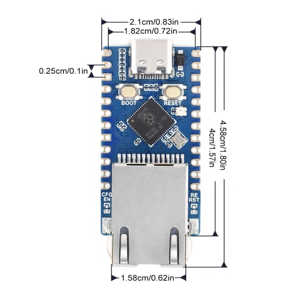 Módulos de puerto Ethernet RP2040-ETH reutilizables basados en el microcontrolador Raspberry Pi