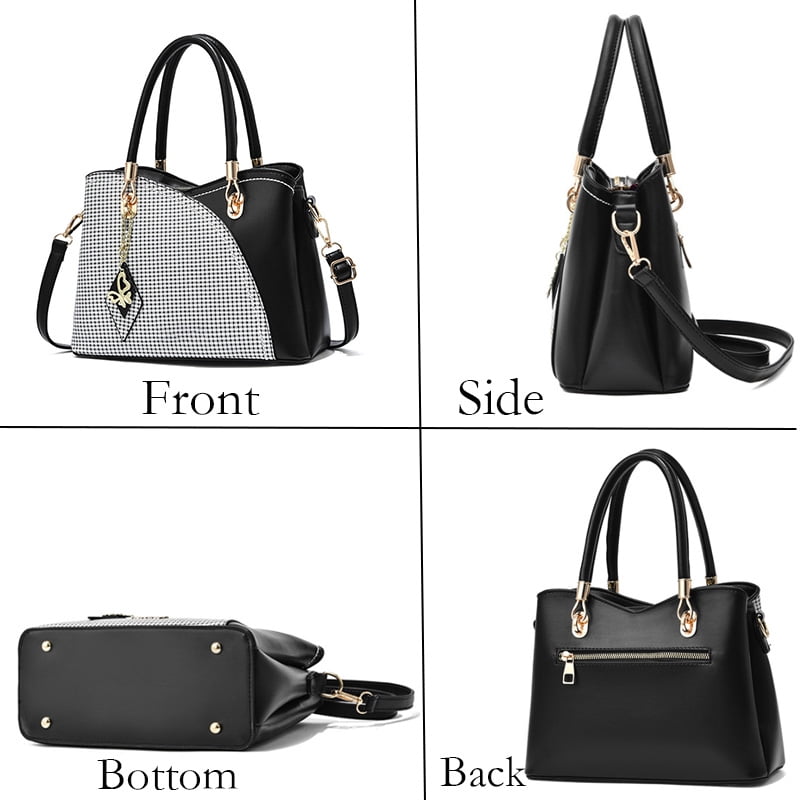 Purses and Handbags for Women's Patchwork Top Handle Satchel Shoulder Bags Fashion Leather Messenger Tote Handbag