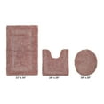 thumbnail image 2 of Better Trends 3 Piece Bath Rugs Set 100% Cotton U-Shape Toilet Mat Soft, Water Absorbent Reversible Machine Washable for Bathroom Decor Toilet Base (Lid 18x20 | 20x20 | 21x34) Pink Lux Collection, 2 of 4