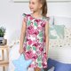thumbnail image 4 of Balery Flamingo Camisón de princesa para niñas, pijama de algodón con mangas abullonadas, suave y bonito.-Large, 4 of 6