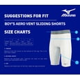 thumbnail image 2 of Short deslizante acolchado Mizuno Aero Vent para jóvenes, blanco, extra grande, 2 of 2