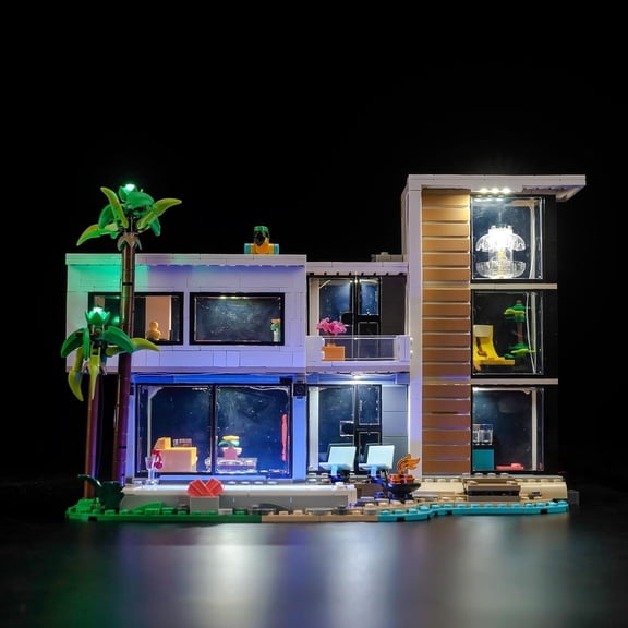 Light Kit Compatible with Lego Creator 3 in 1 Modern House, Creative Lighting Compatible with Lego 31153 (Lights Only, No Bricks)