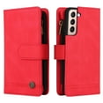 thumbnail image 4 of Feishell for Samsung Galaxy S23+ 6.6 inch Zipper Wallet Case with Wrist Strap & Shoulder Strap,Premium PU Leather Magnetic Clasp Flip Holder Card Slots Crossbody Phone Case for Women Men,Red, 4 of 18
