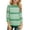 Green, variant on Stylish Round Neck 3/4 Sleeve Casual Tops for Girls Comfortable Daily Wear Cute Graphic Blouses