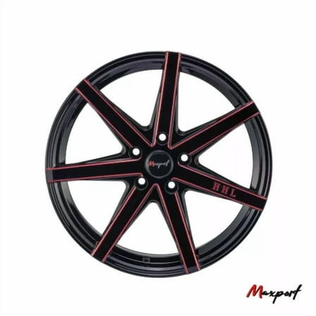 18 X 8.5 Inch Black with Red Edge Universal Wheel Rim 5 Lug 5x114.3