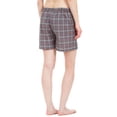 thumbnail image 3 of "Leisureland Women's Grey Plaid Lounge Pajama Boxer Shorts", 3 of 3