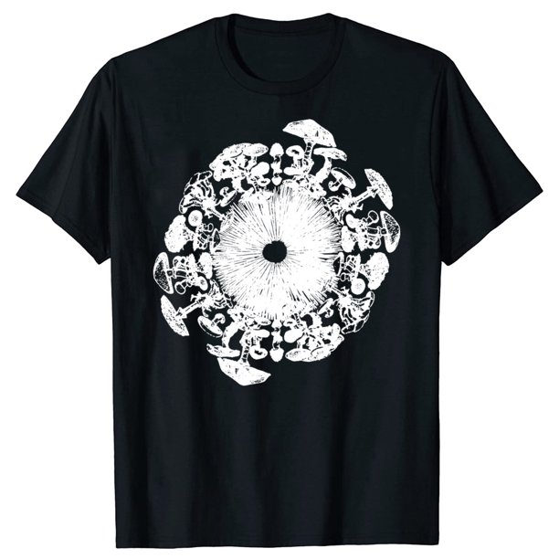 Camisetas gráficas divertidas de hongos, iris, micología, micólogo, esporas, para hombres y mujeres, moda informal, camiseta de algodón de gran tamaño.