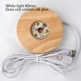 thumbnail image 1 of Light Base Ball Wood Light Holder Decoration Lamp Light Mold Storage Tray, White Light 80mm Light Base, 1 of 7