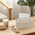 thumbnail image 4 of ChicYu Leather Tissue Box Storage Box Desktop Napkin Holders for Storing Tissues in Living Room Dining Room and Office, 4 of 5