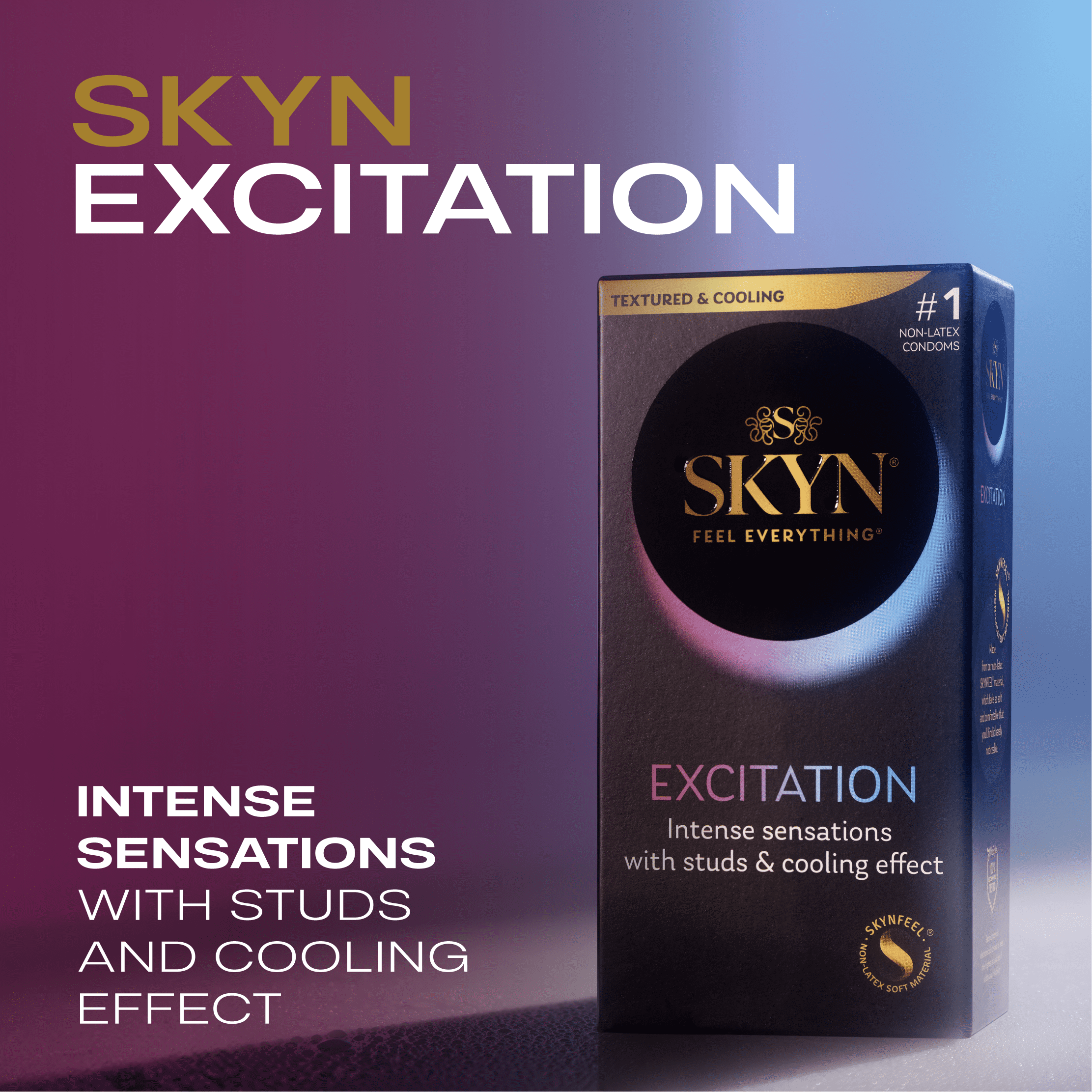SKYN Excitation, Non-Latex Lubricated Condoms, 12 Count