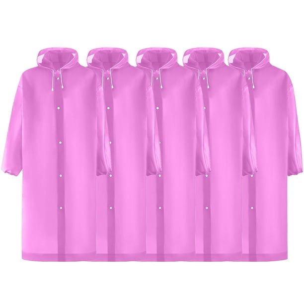 Capa impermeable de EVA para mujer, para exteriores, de manga larga, con capucha, para hombre y mujer, 2 piezas