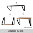 thumbnail image 5 of Hyper Tough 9" X 6.5" 3-Way Shelf Bracket, Black, 5 of 10