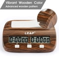 thumbnail image 3 of Reloj de ajedrez LEAP con temporizador digital profesional, aspecto de madera, 3 of 6