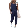 thumbnail image 1 of Conjunto Deportivo PRETTYGARDEN Mujer Dos Piezas Azul Marino XL, 1 of 5