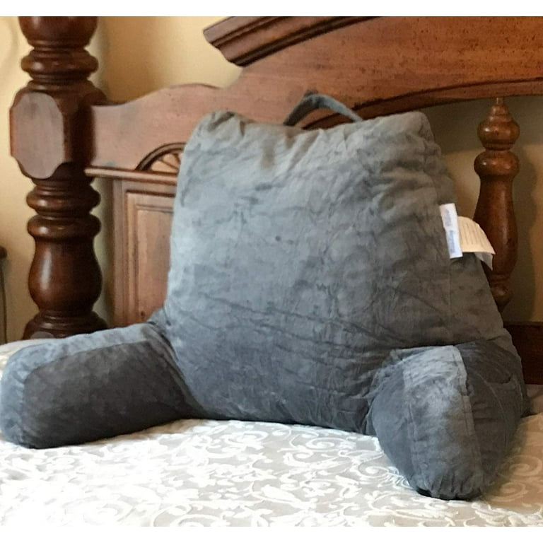 ComfortSpa Gray Shredded Foam Bed Rest & Reading Pillow 