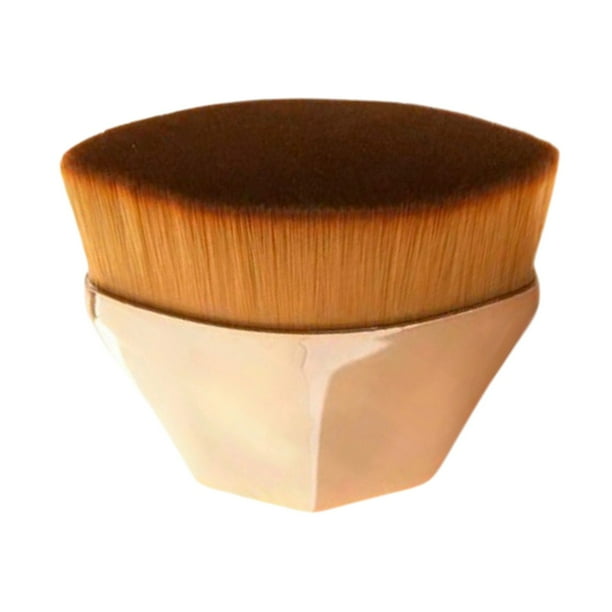 Brocha para base bronceadora para rostro y cuerpo. Brocha para base bronceadora. Brocha de maquillaje perfecta para una cobertura suave y uniforme.