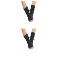 thumbnail image 2 of ZheElen 1 Pair Long Arm Cover High Elasticity Anti-skidding Jacquard Weave Less Sensitive Fingerless Gloves Mountaineering Ruffle Deep Gary 2Set, 2 of 6