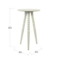 thumbnail image 5 of Décor Therapy Silverwood Allison Compact Round Accent Table with Turned Legs, Sea Glass, 5 of 7