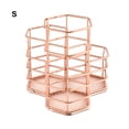 thumbnail image 4 of Billuyoard Caja única para lápices con fácil acceso para organización de escritorio, contenedor de almacenamiento de papelería Almacenamiento y organización del hogar oro rosa S(12.5*10.5*6cm), 4 of 6