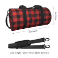thumbnail image 2 of Easygdp Red Black Plaid Bolsa de Viaje, Bolsa de Mano, Bolsa de Gimnasio, Bolsa de Equipaje para Viaje, 2 of 6