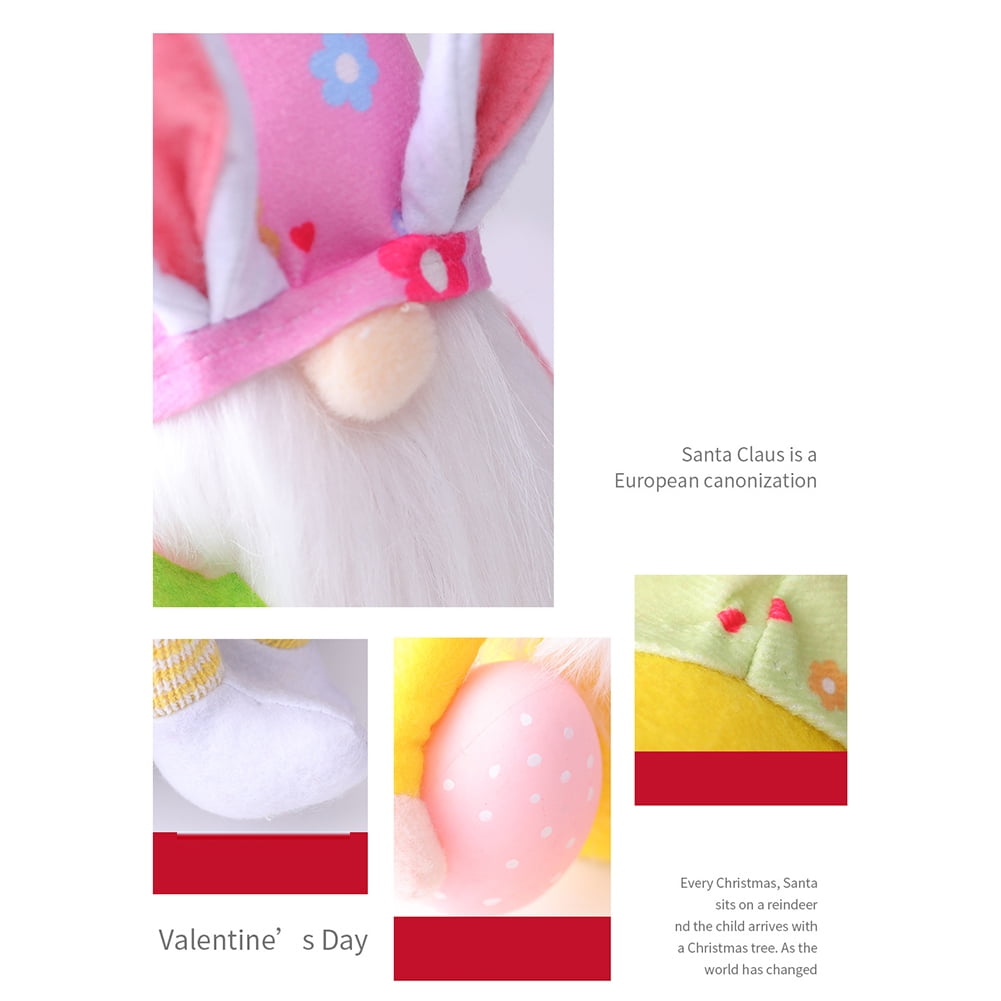 Kepooman 2 Pack Long Leg Plush Elderly Bunny Gnome Doll for Holiday Decor Gifts, Green + Pink Kepooman 2 Pack Long Leg Plush Elderly Bunny Gnome Doll for Holiday Decor Gifts, Green + Pink