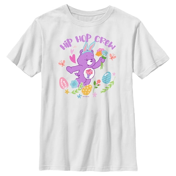 Boy's Care Bears Hip Hop Crew Graphic Tee White X Small
