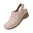 thumbnail image 2 of IEMIEMIEM Women's Closed Toe Sandals with Arch Support Breathable Cut-Out Vamp Orthopedic Shoes Comfortable Slip On Open Back Sandals Summer Casual 2026 Walking Platform Shoes Beige 5.5 Wide, 2 of 5