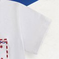 thumbnail image 5 of TOWED22 Toddler Infant Baby Boy Girl 4th of July Outfit Oversized Romper/USA Shorts Set American Flag Matching Clothes(Sky Blue,0-6 M), 5 of 8