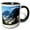 Black/White, variant on 3drose, Cascade Pass - North Cascades National Park, 11oz Magic Transforming Mug