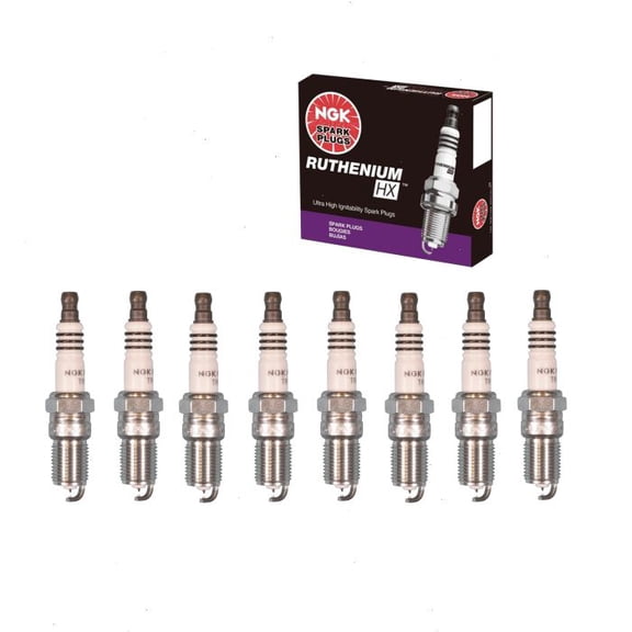8 pc NGK Ruthenium HX Spark Plugs compatible with Ford F-350 Super Duty 5.4L V8 1999-2004